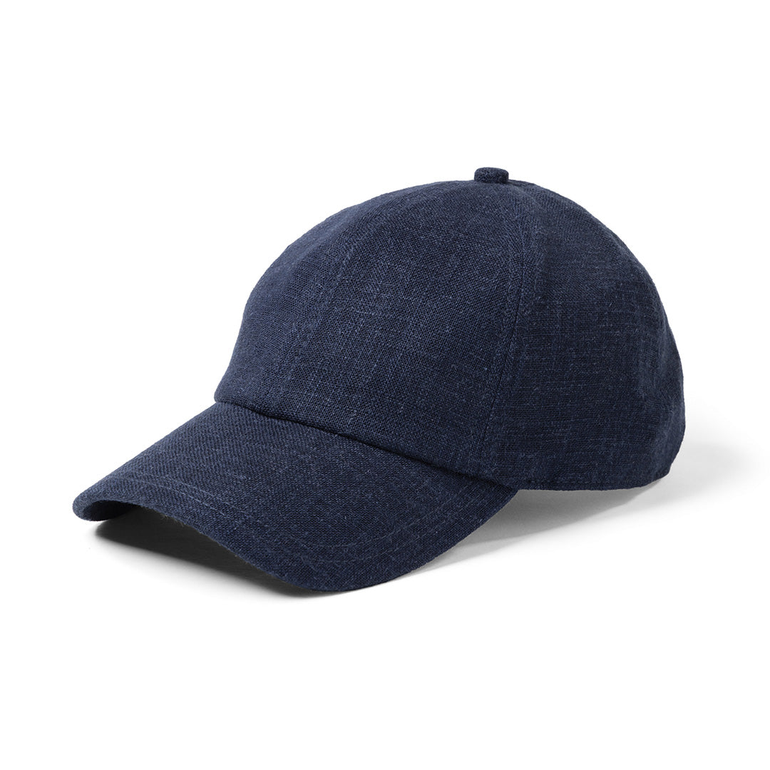 Legend Black The Lennox Linen Cap Navy Hats
