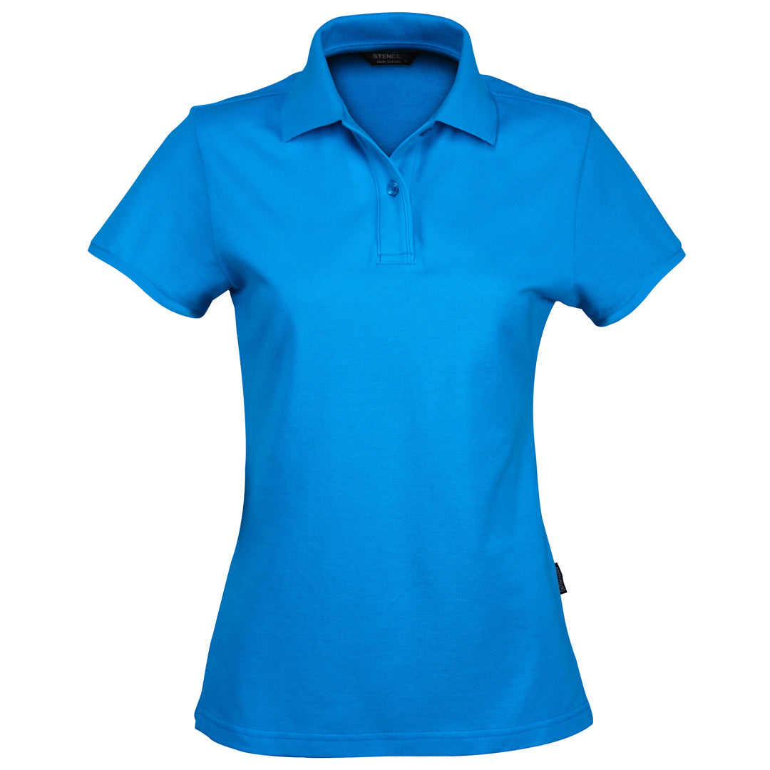 Stencil The Airlie Polo | Ladies | Short Sleeve Ocean Blue Shirts & Tops