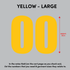 House of Uniforms Sports Numbers Yellow Branding