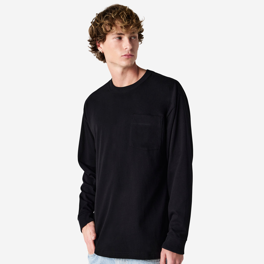 American Apparel The Super Heavy Weight Tee | Adults | Long Sleeve Black Shirts & Tops