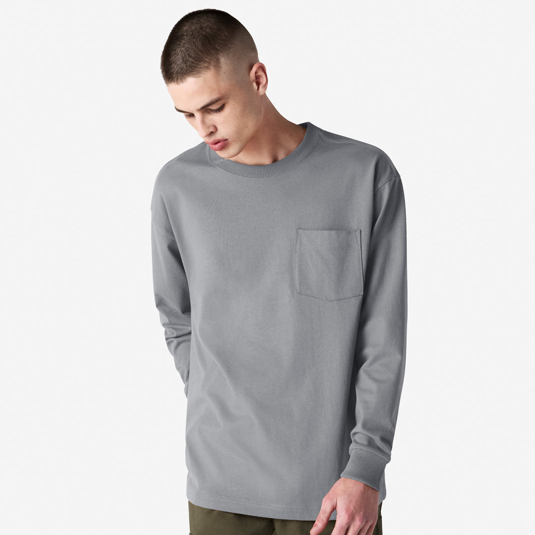 American Apparel The Super Heavy Weight Tee | Adults | Long Sleeve Grey Shirts & Tops