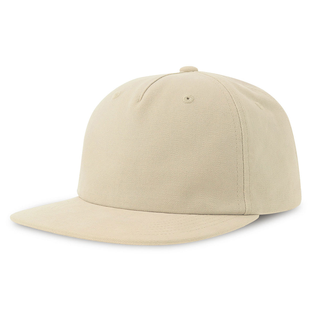 Atlantis Headwear The Cruz Organic Cotton Flat Peak Cap | Atlantis Khaki-as Headwear