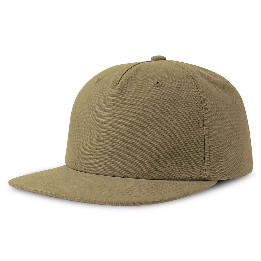 Atlantis Headwear The Cruz Organic Cotton Flat Peak Cap | Atlantis Olive-gr Headwear