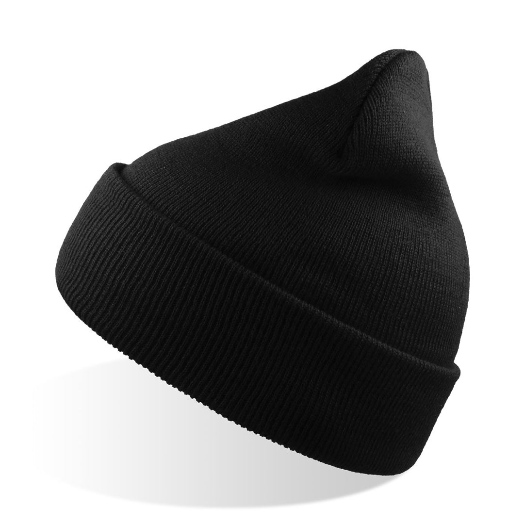 Atlantis Headwear The Recycled Wind Beanie | Atlantis | Adults Black Headwear