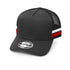 Grace Collection The A Frame Striped Cap | Kids Black/Black/White Hats
