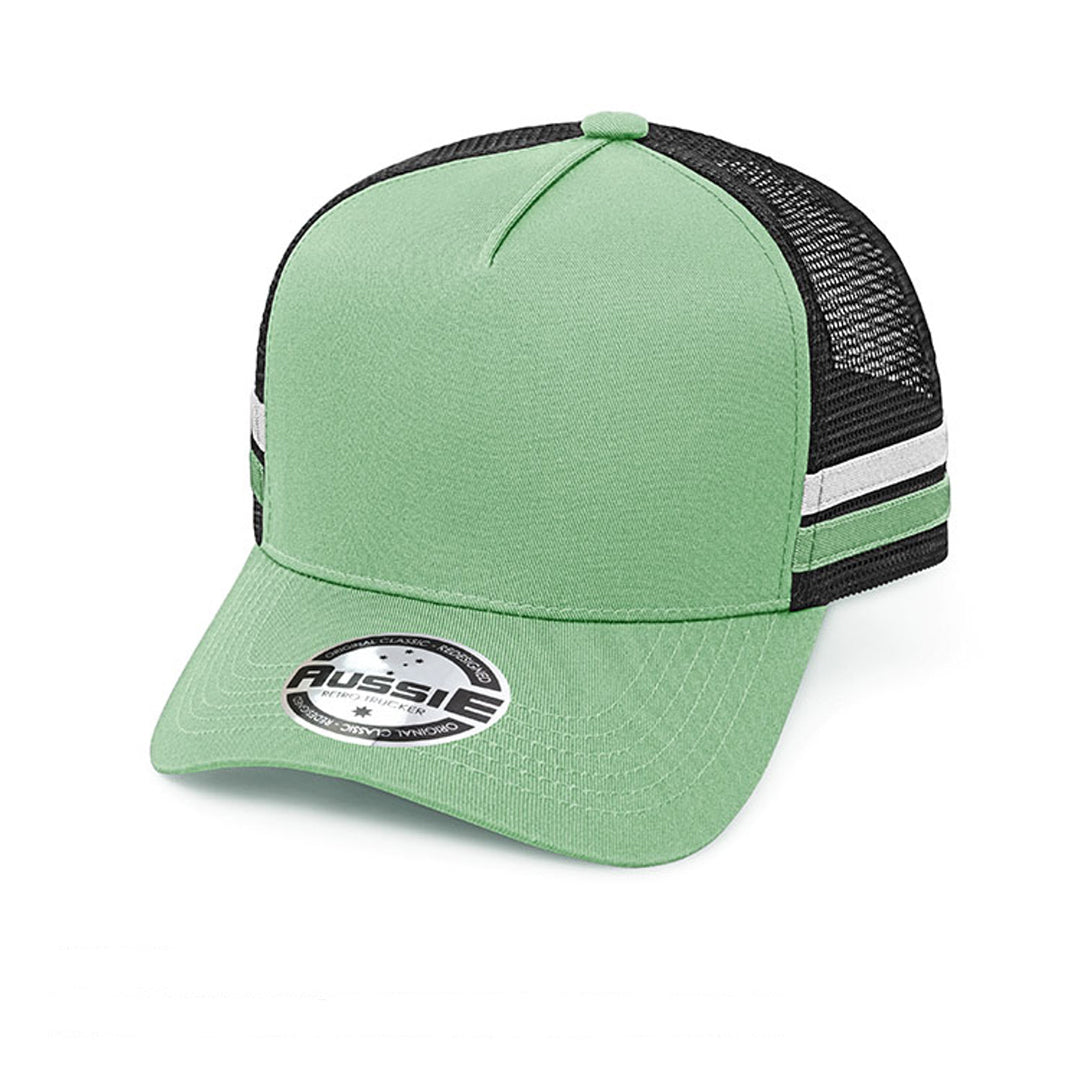 Grace Collection The A Frame Striped Cap | Kids Mint/Black Hats