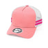 Grace Collection The A Frame Striped Cap | Kids Pink/White Hats