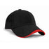 Grace Collection The Sandwich Cap | Kids Black/Red Hats
