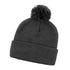 Grace Collection The Pom Pom Cuffed Beanie | Adults Black Hats