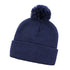 Grace Collection The Pom Pom Cuffed Beanie | Adults Navy Hats