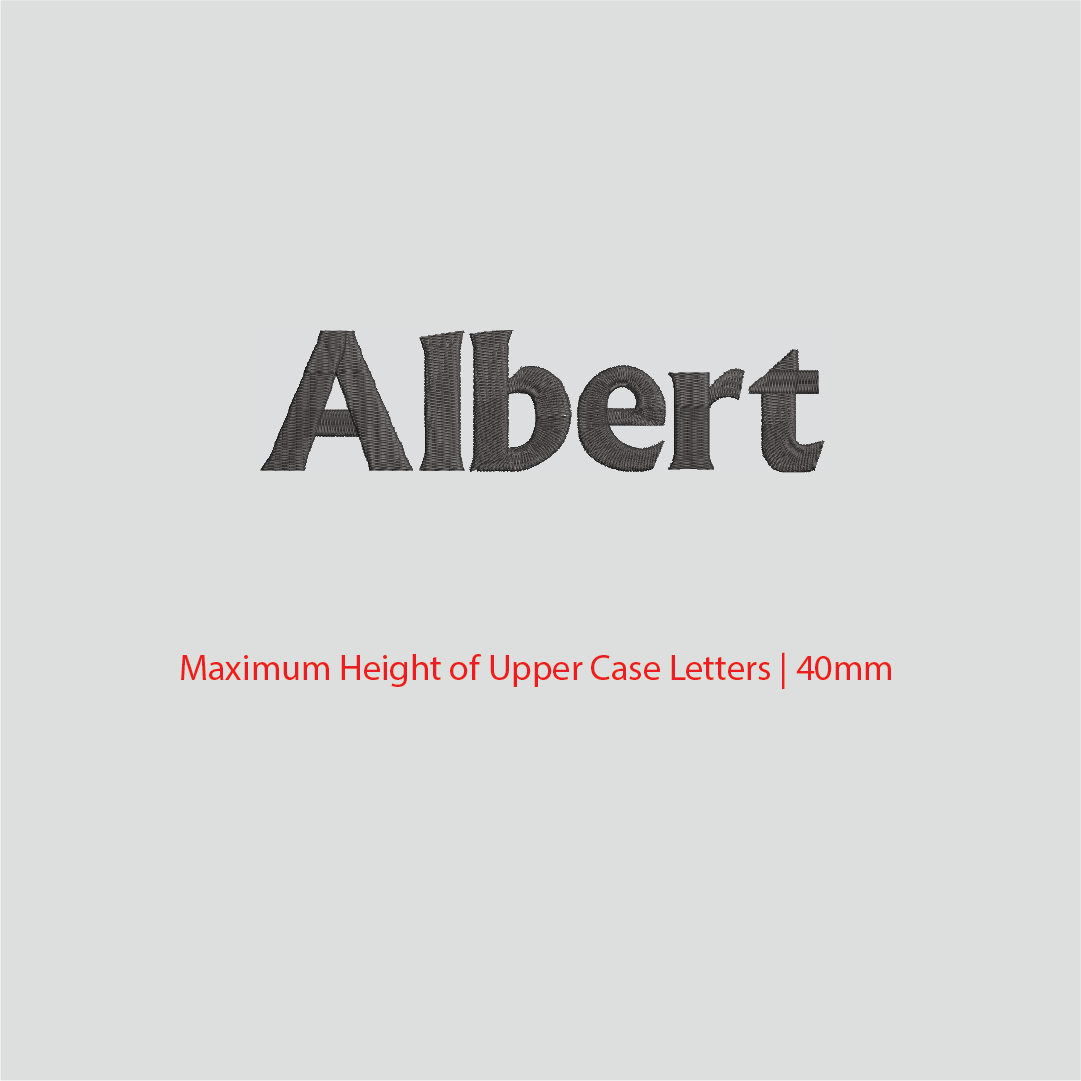 House of Uniforms Embroidery | Personal Names | Medium Albert Branding