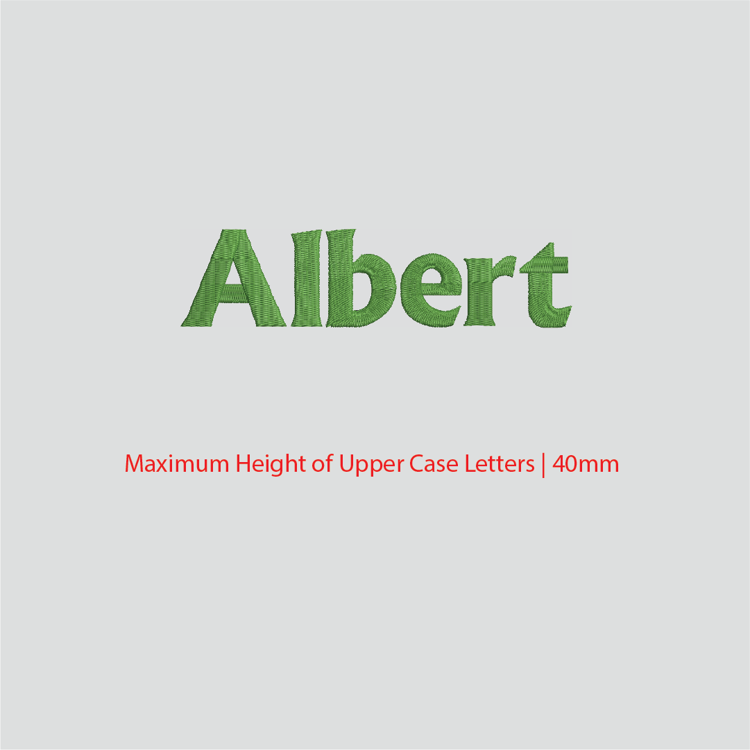 House of Uniforms Embroidery | Personal Names | Medium Albert Branding