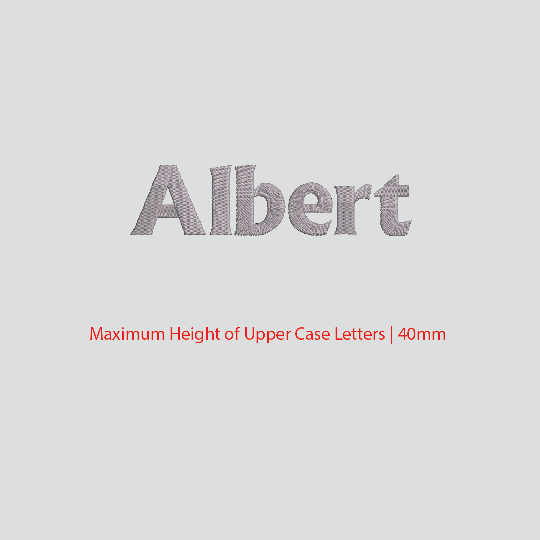 House of Uniforms Embroidery | Personal Names | Medium Albert Branding