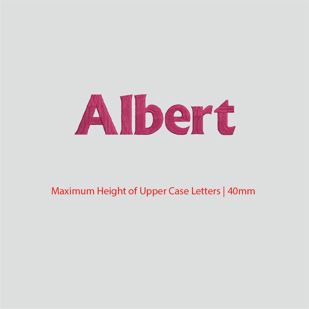 House of Uniforms Embroidery | Personal Names | Medium Albert Branding