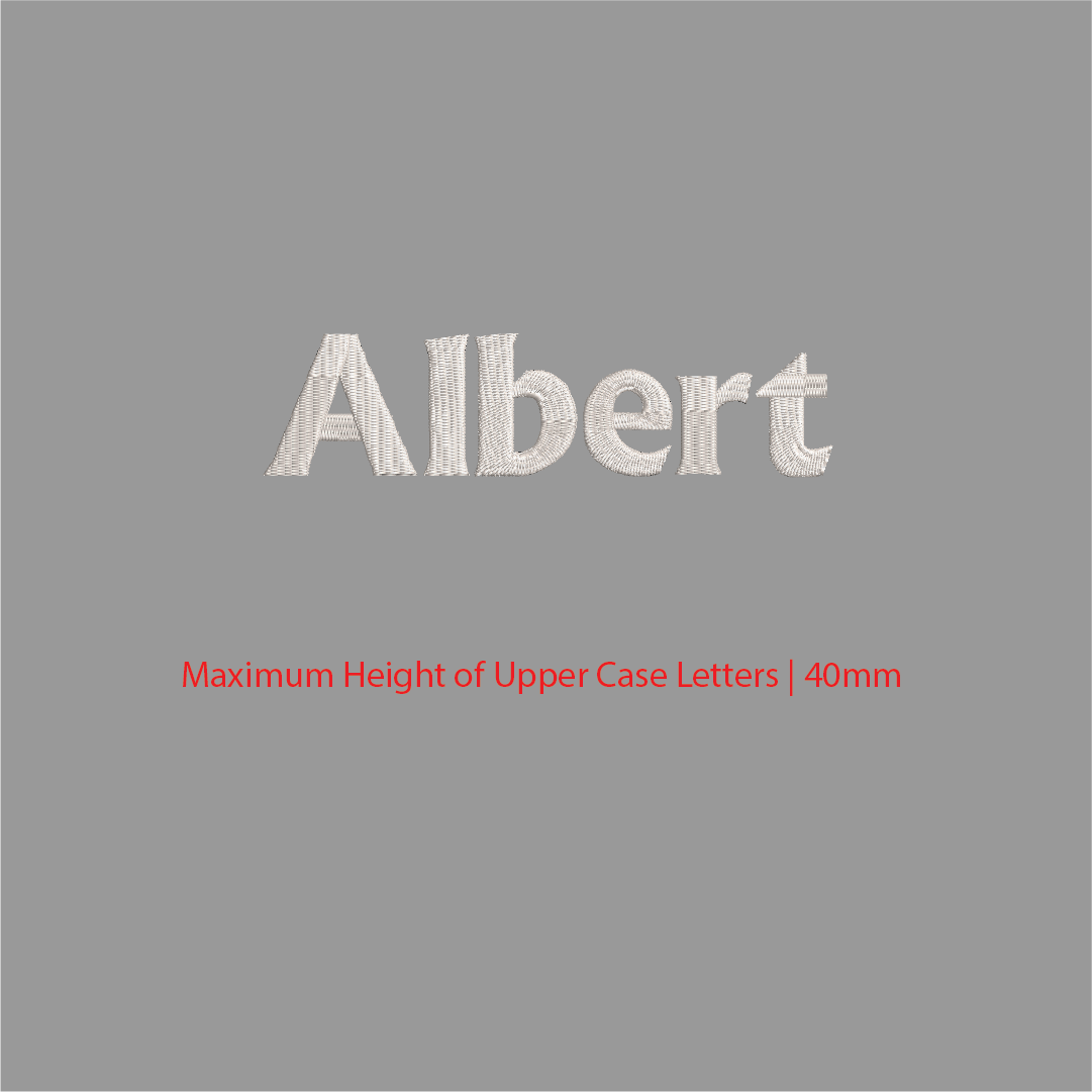 House of Uniforms Embroidery | Personal Names | Medium Albert Branding