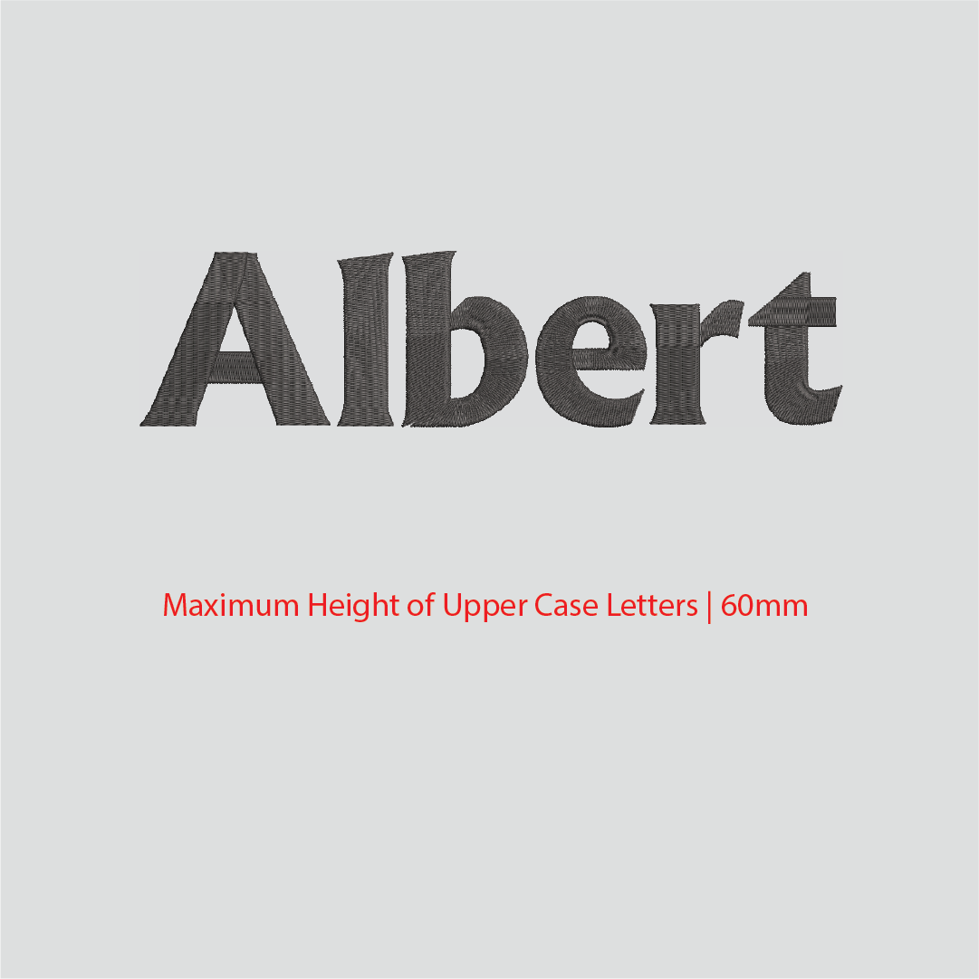 House of Uniforms Embroidery | Personal Names | Large Albert Branding