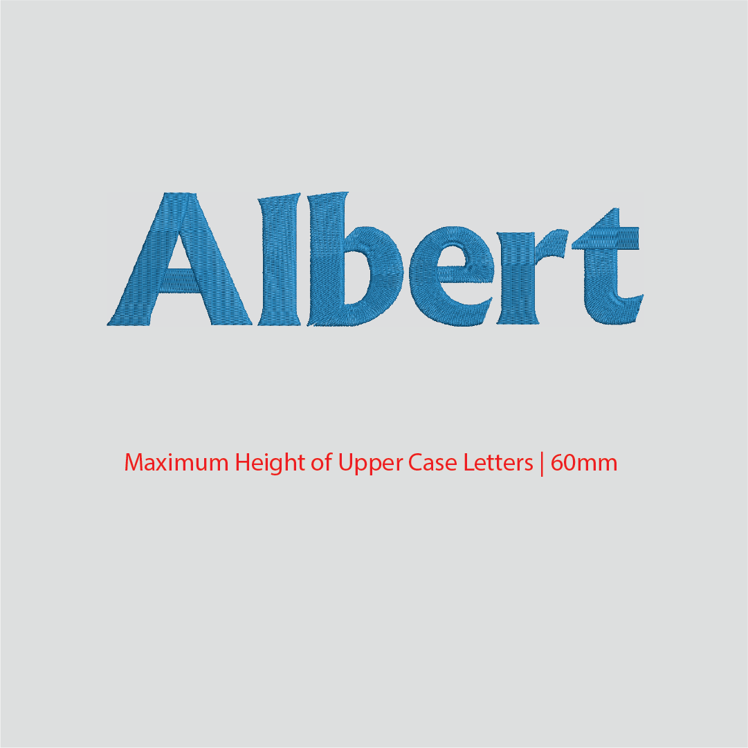 House of Uniforms Embroidery | Personal Names | Large Albert Branding