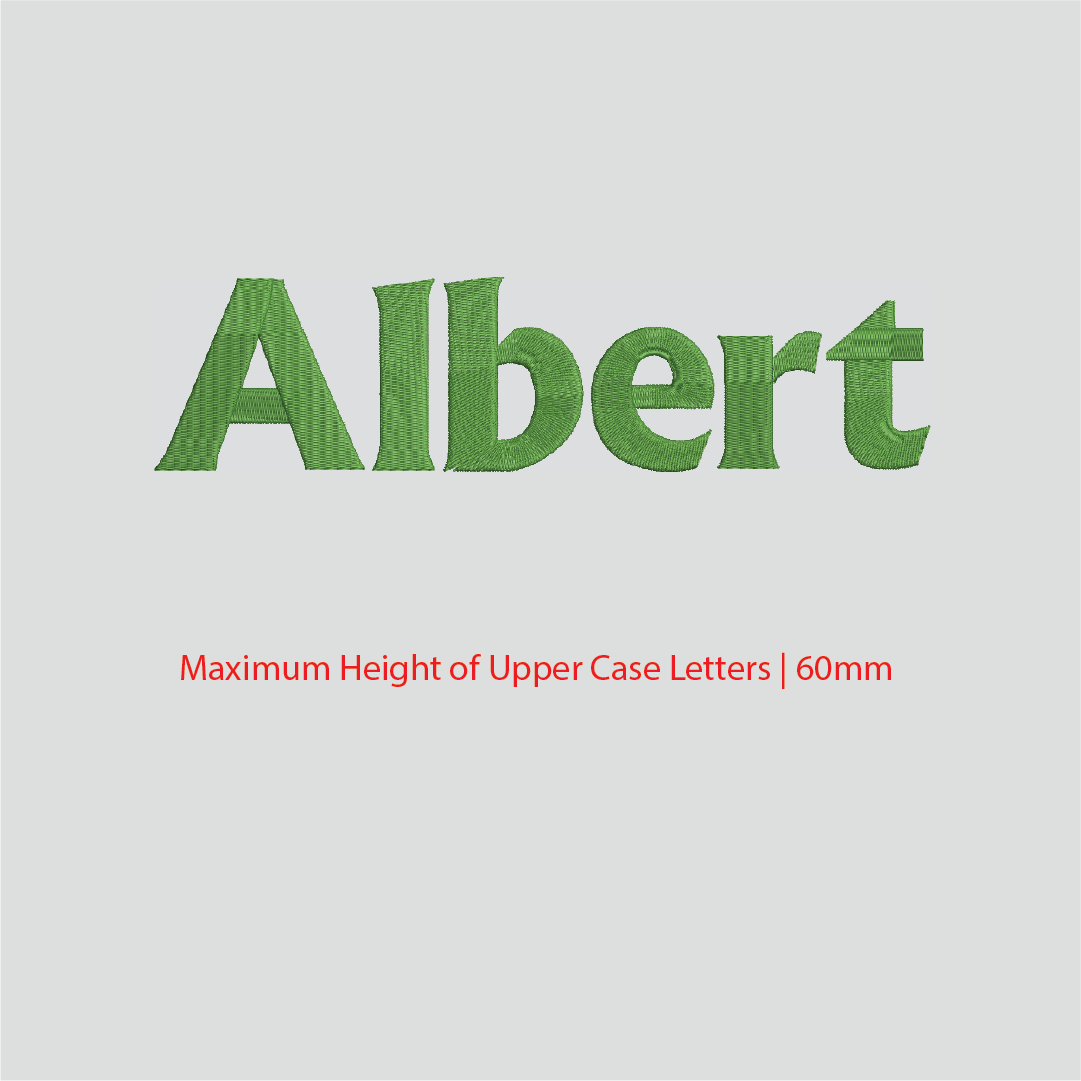 House of Uniforms Embroidery | Personal Names | Large Albert Branding