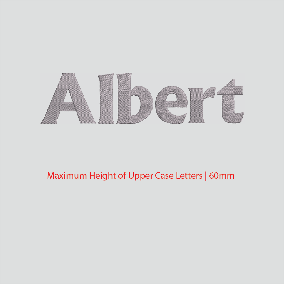 House of Uniforms Embroidery | Personal Names | Large Albert Branding