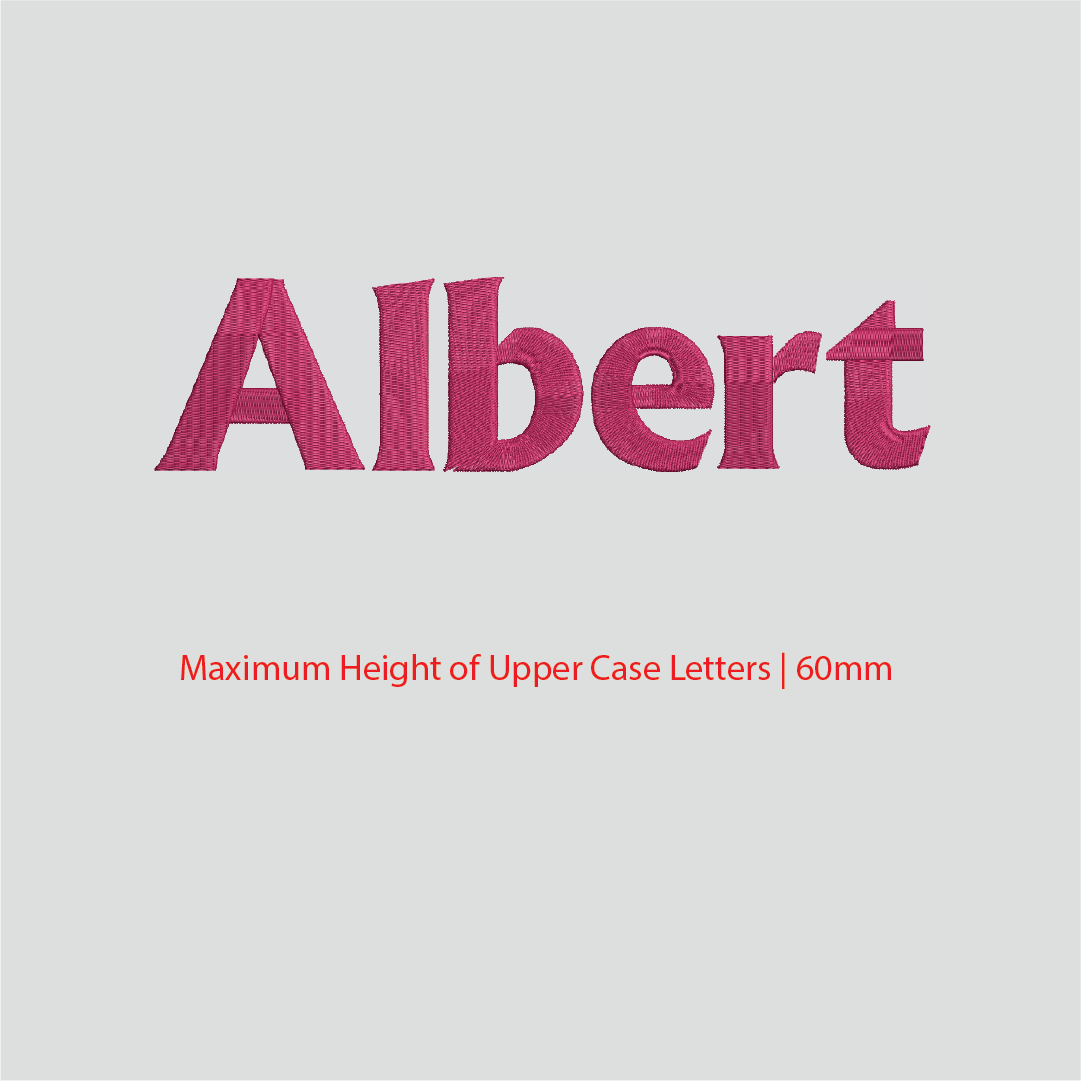 House of Uniforms Embroidery | Personal Names | Large Albert Branding