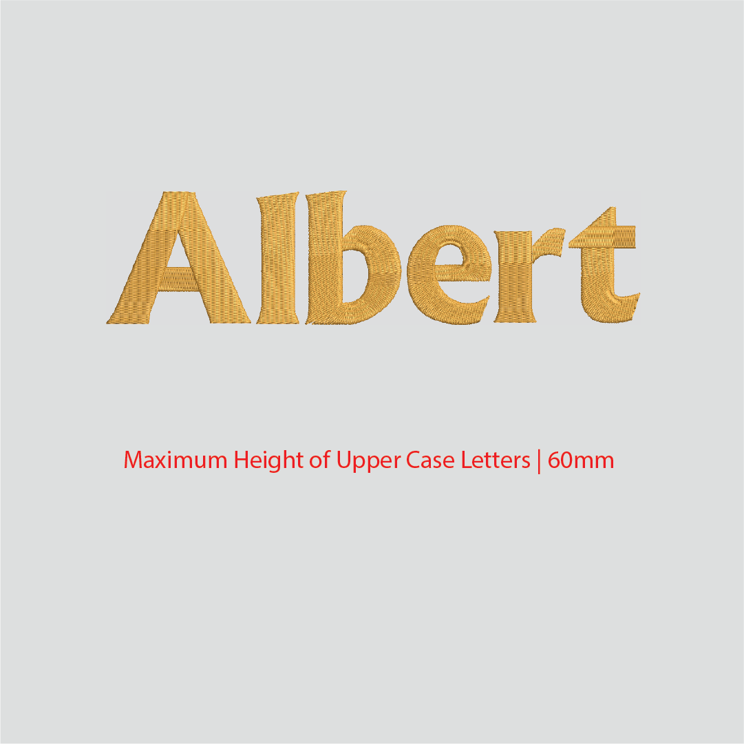 House of Uniforms Embroidery | Personal Names | Large Albert Branding