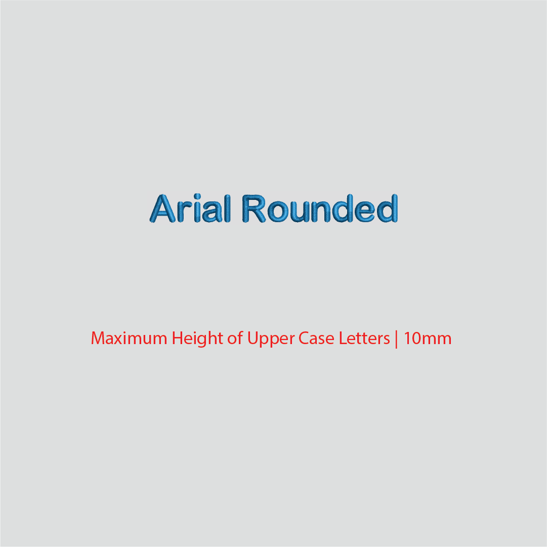 House of Uniforms Embroidery | Personal Names | Small House of Uniforms Arial Rounded