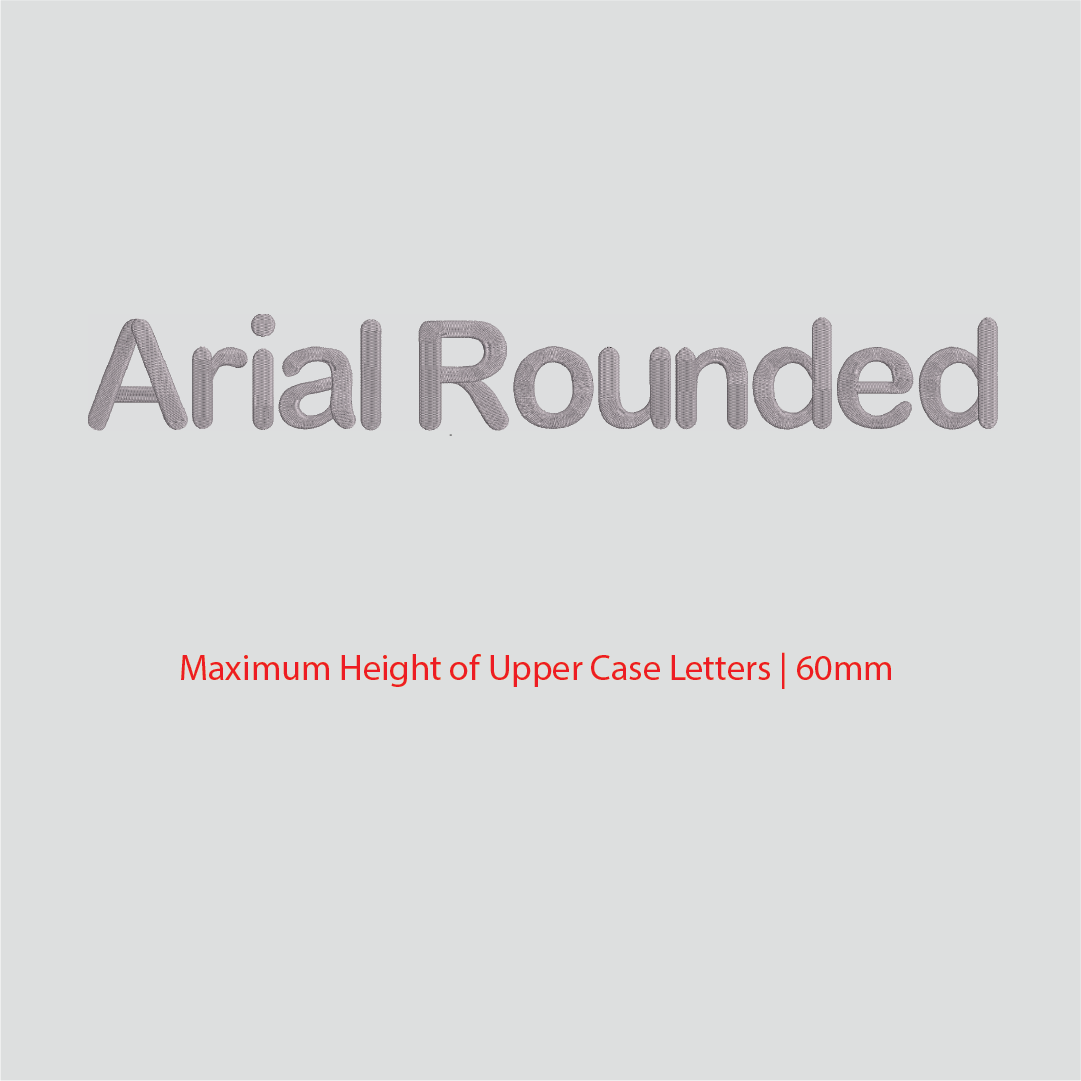 House of Uniforms Embroidery | Personal Names | Large House of Uniforms Arial Rounded