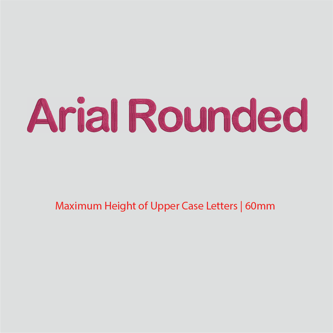 House of Uniforms Embroidery | Personal Names | Large House of Uniforms Arial Rounded