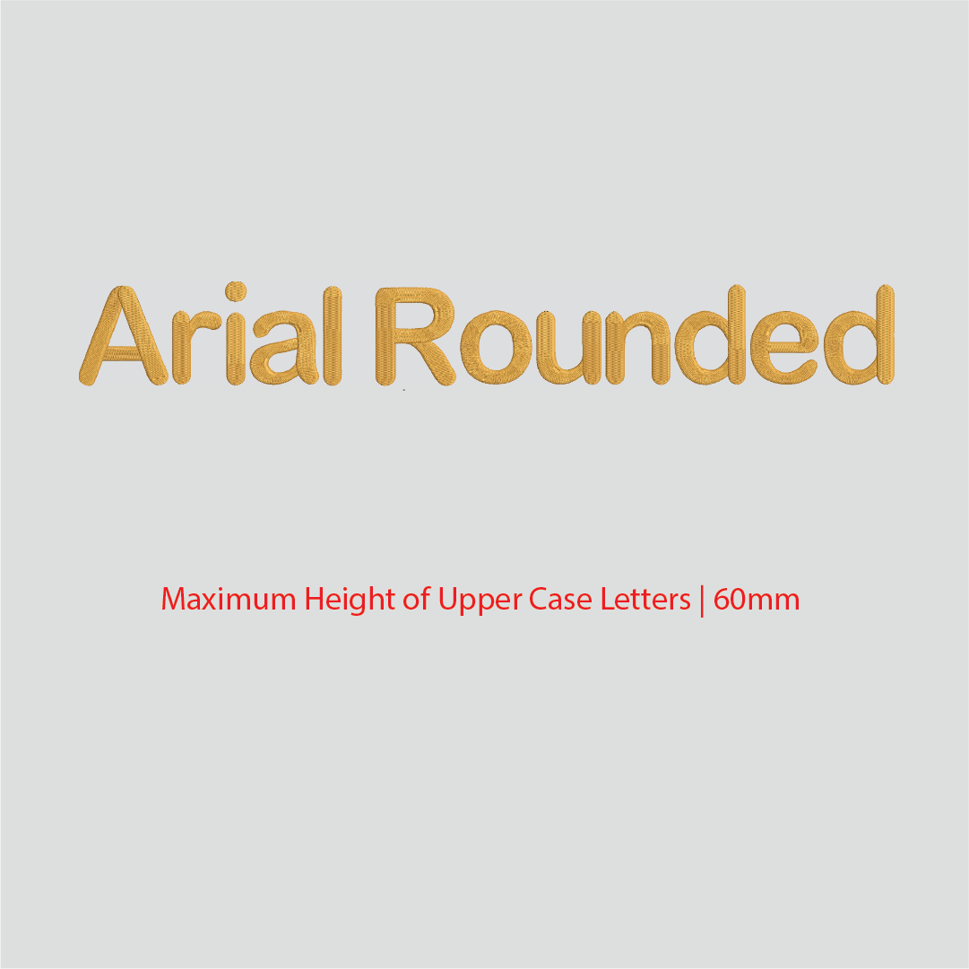 House of Uniforms Embroidery | Personal Names | Large House of Uniforms Arial Rounded