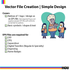 House of Uniforms Branding Setup Fees 1 New Simple Vector File Creation Branding