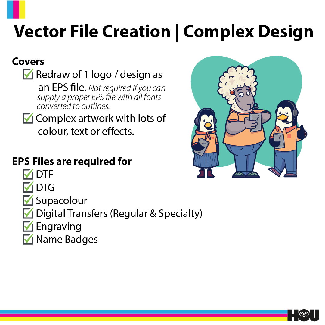 House of Uniforms Branding Setup Fees 1 New Complex Vector File Creation Branding