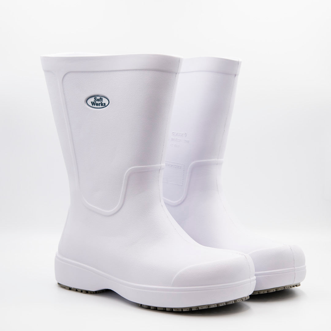 Soft Works The Long Barrel Safety Boot White Shoes