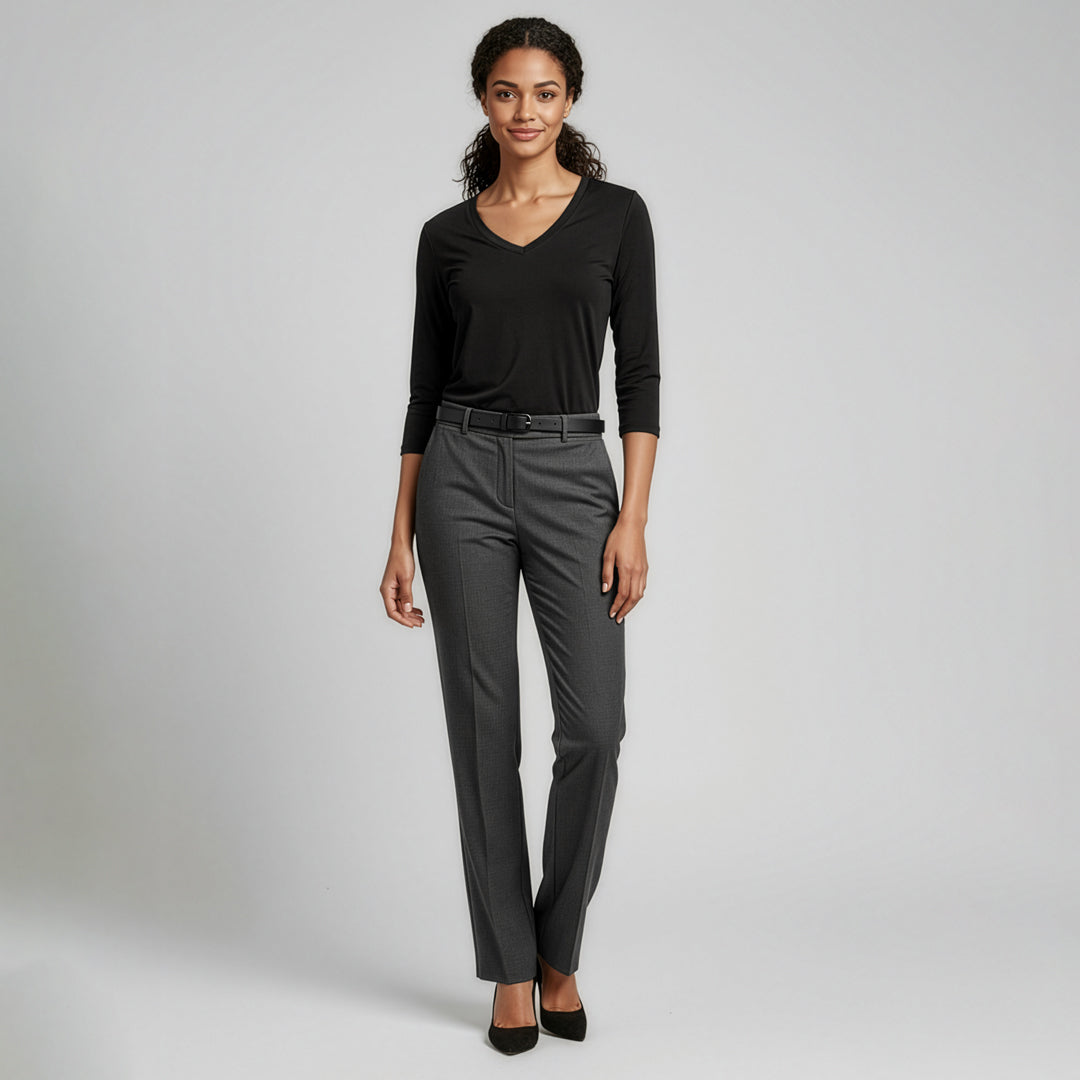 Biz Collection The Classic Flat Pant | Ladies Pants