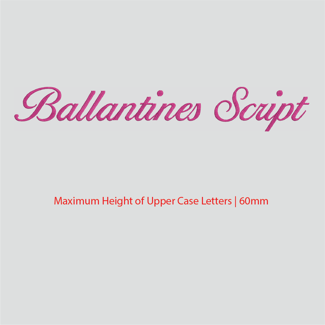 House of Uniforms Embroidery | Personal Names | Large House of Uniforms Ballantine Script