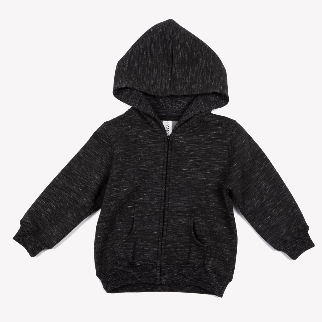Ramo The Kangaroo Pocket Zip Hoodie | Babies Black Marle Outerwear