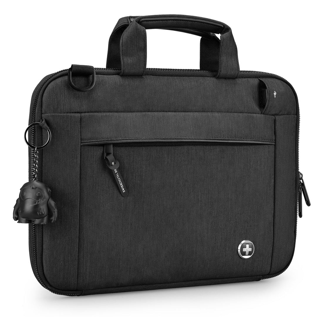 Swissdigital The Bolligen 14'' Laptop Sleeve Black Messenger Bags