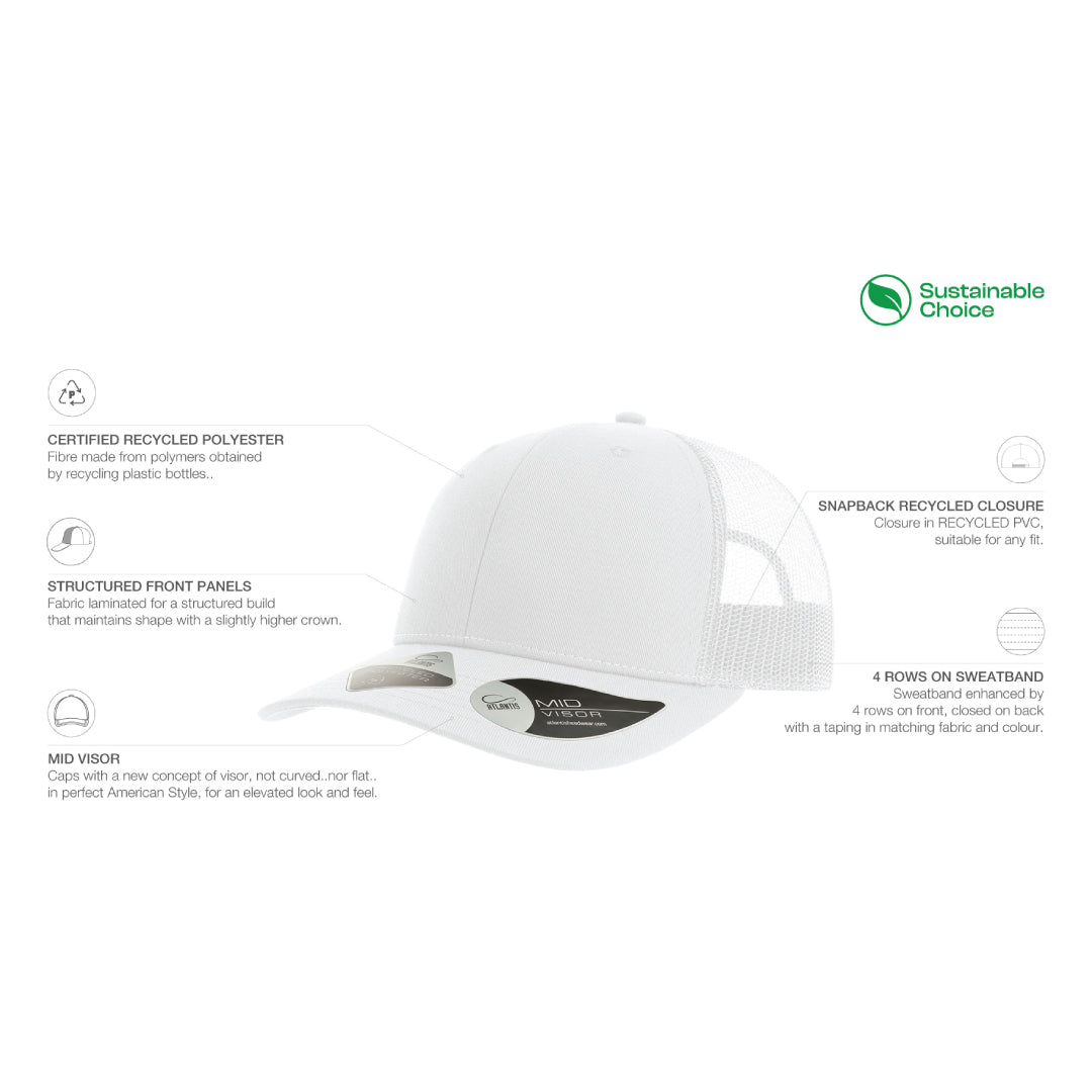 Atlantis Headwear The Bryce Recycled Trucker Cap | Atlantis Headwear