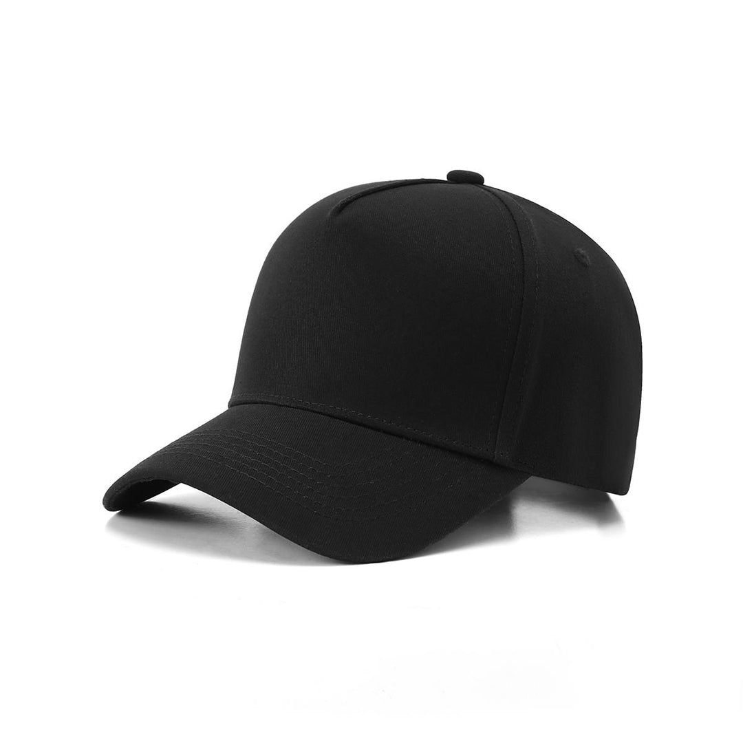 Ramo The 100% Cotton 280gsm 5 Panel Cap Black Headwear