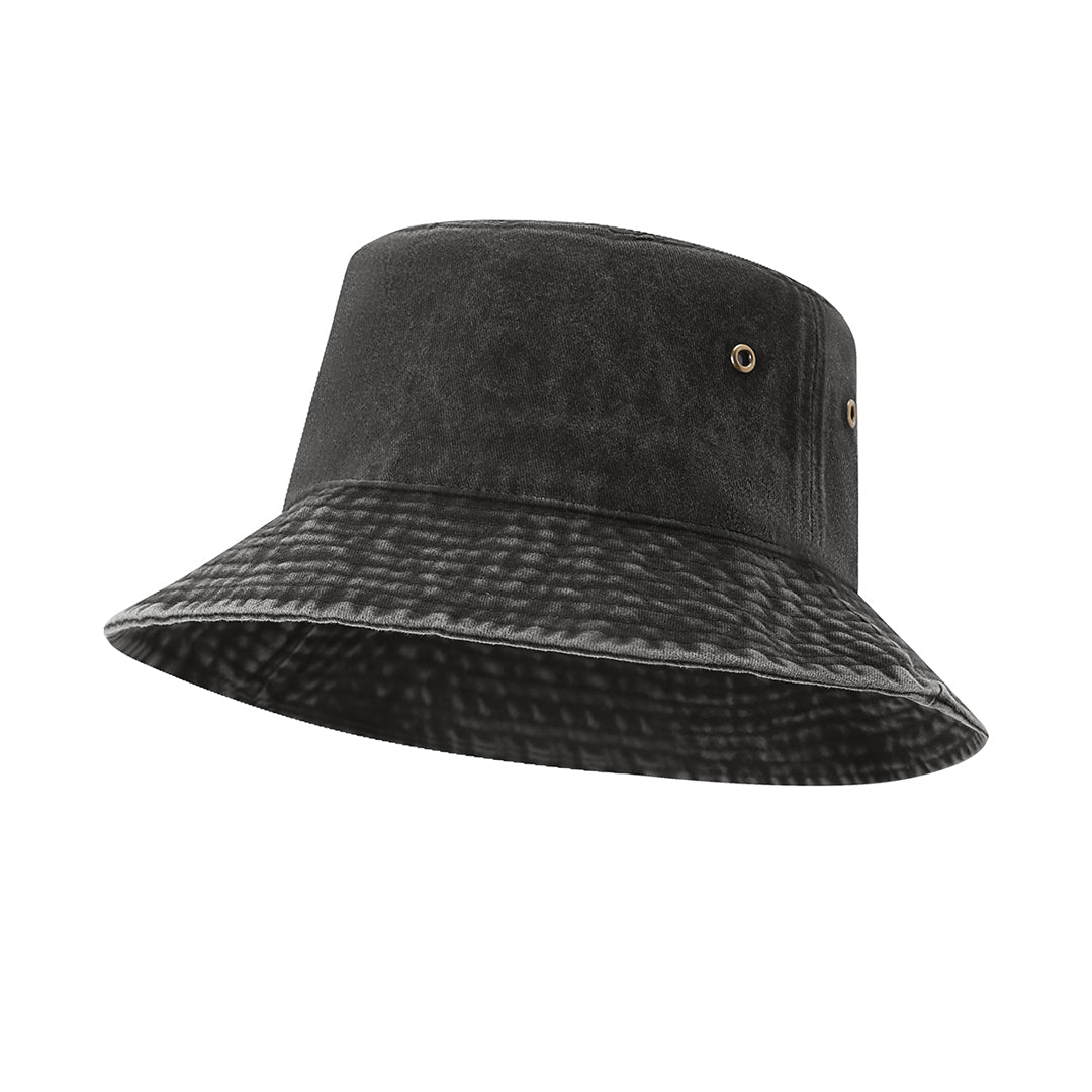 Ramo The Cotton Drill Washed Bucket Hat Black Headwear