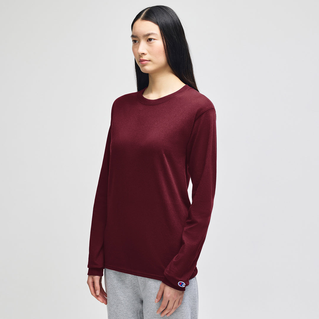 Champion The Champion Tee Shirt | Long Sleeve | Adults Maroon Shirts & Tops