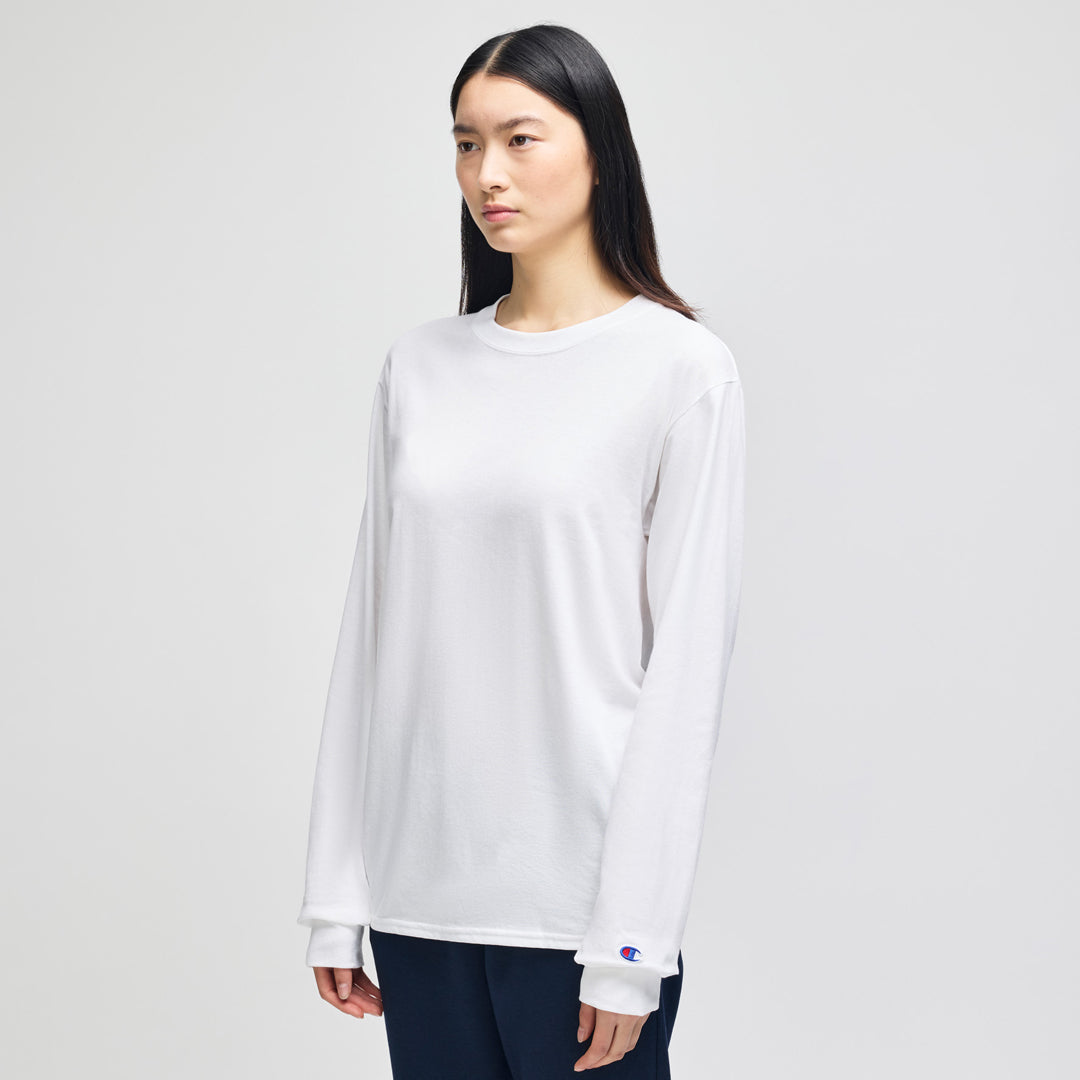 Champion The Champion Tee Shirt | Long Sleeve | Adults White Shirts & Tops