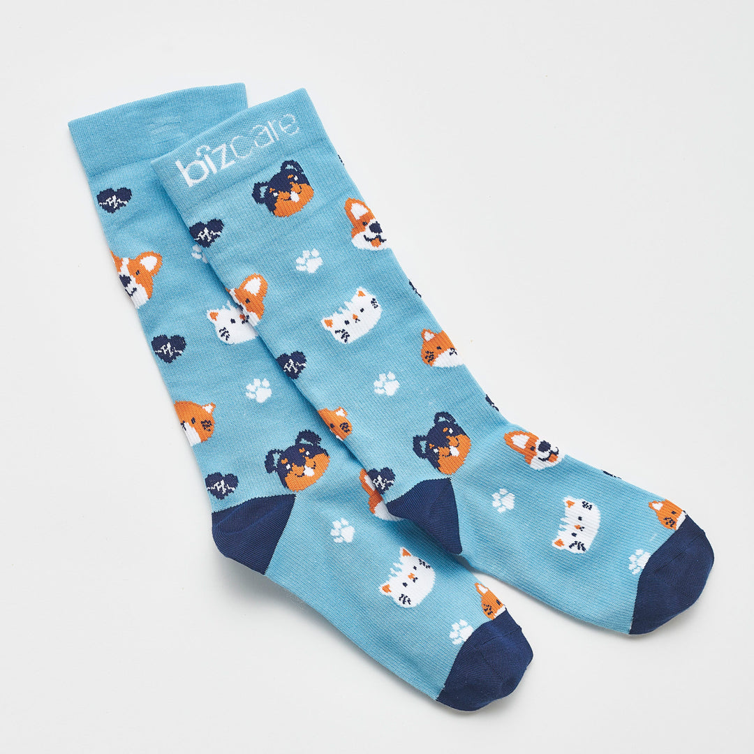Biz Care The Biz Care Sock | Unisex Mid Blue Socks