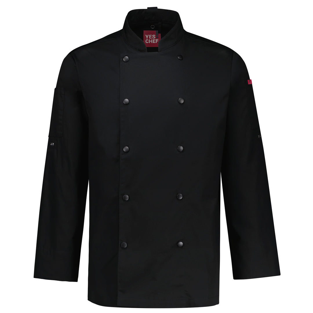 Yes! Chef The Gusto Chef Jacket | Long Sleeve | Mens Black Chef's Jackets
