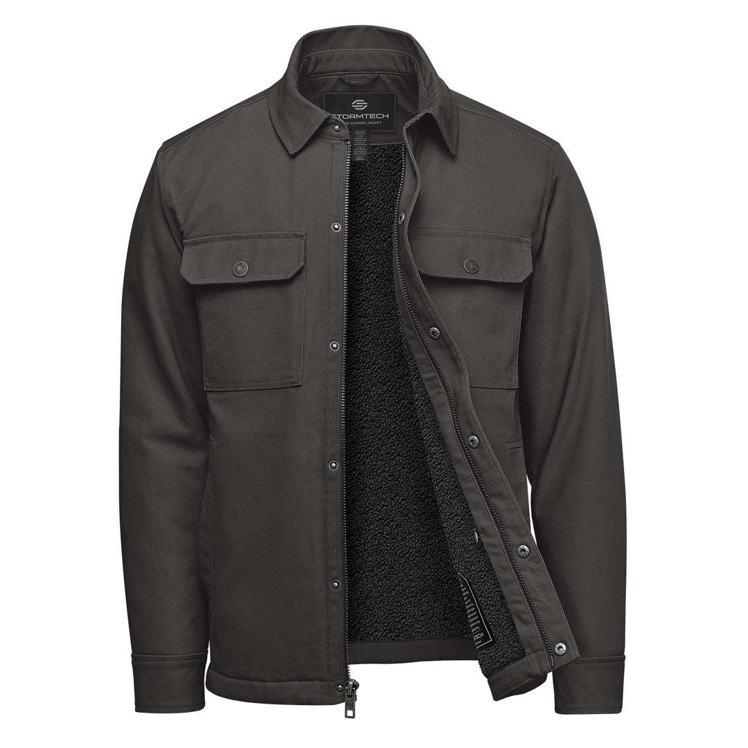 Stormtech The Oxide Sherpa Lined Canvas Jacket | Mens Granite Coats & Jackets