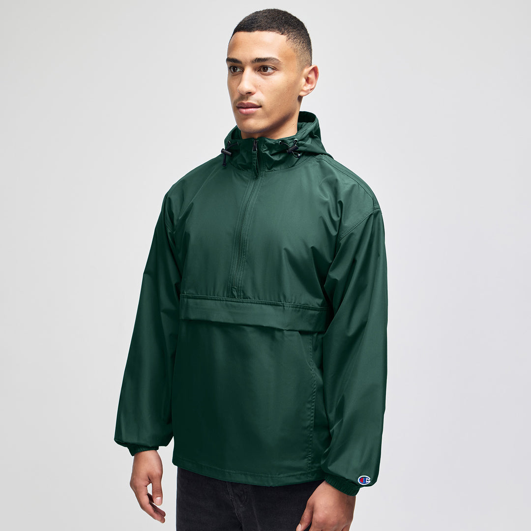 Champion The Champion Packable Anorak Jacket | Adults Dark Green Outerwear