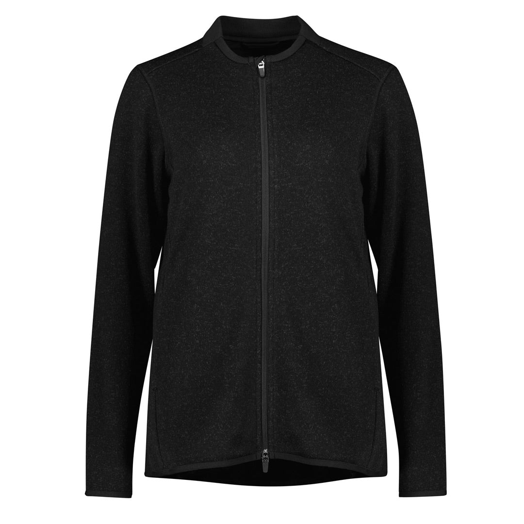 Biz Care The Nova Knit Jacket | Ladies Black Marle Coats & Jackets