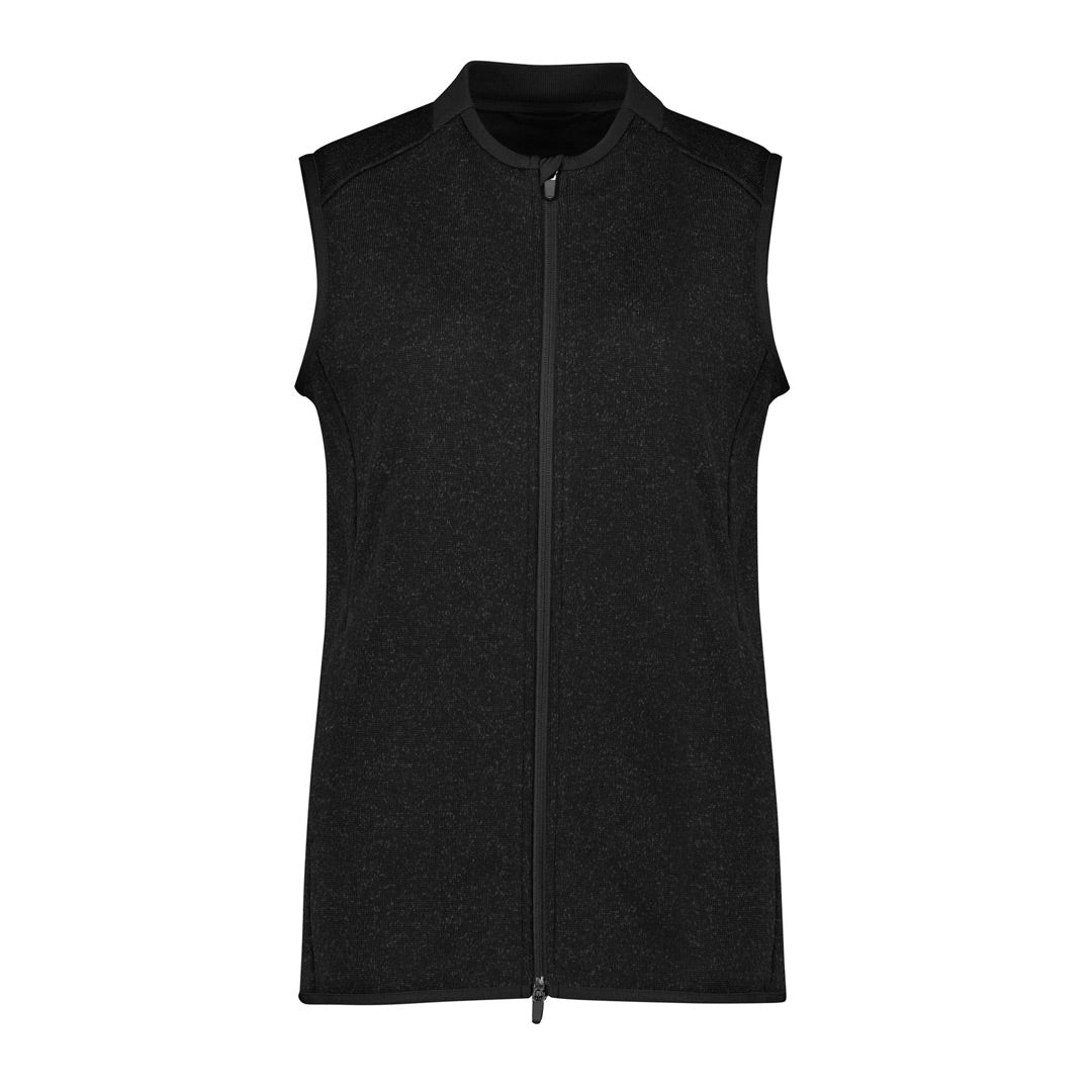 Biz Care The Nova Knit Vest | Ladies Black Marle Outerwear
