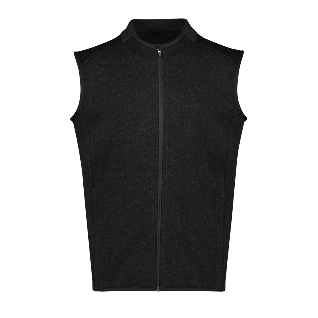 Biz Care The Nova Knit Vest | Mens Black Marle Outerwear
