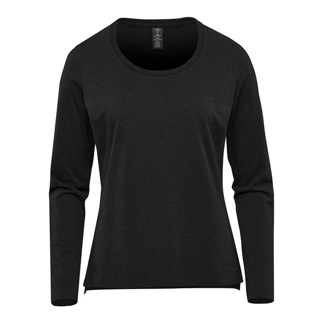 Stormtech The Montebello Tee | Long Sleeve | Ladies Black Shirts & Tops