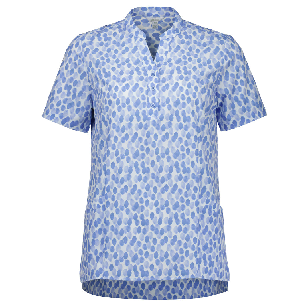 Biz Care The Florence Stardust Tunic | Ladies Mid Blue Shirts & Tops